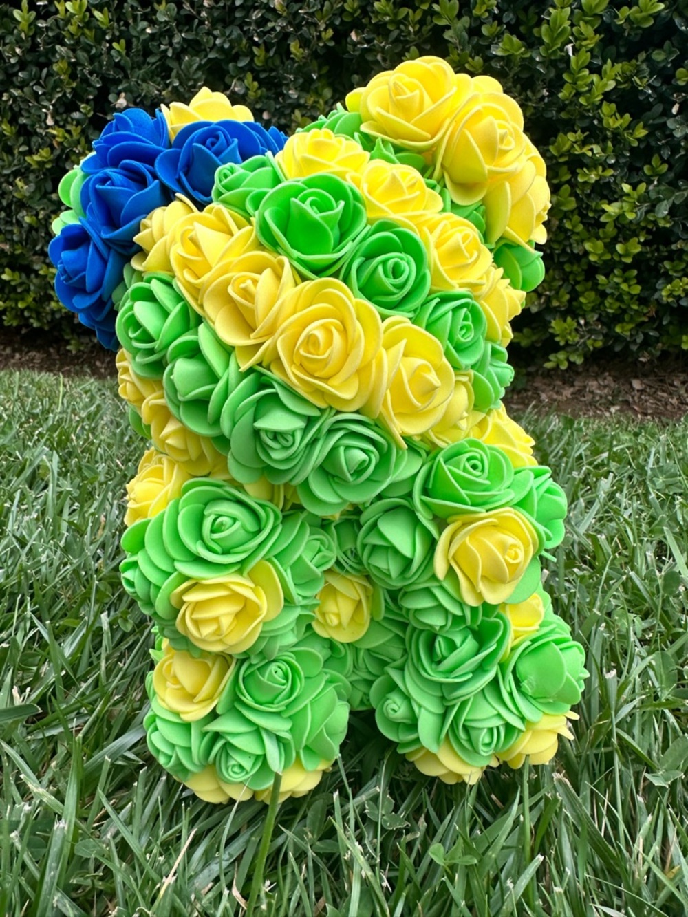 Custom Brazil FIFA Rose Bear in Yellow, Green & Blue